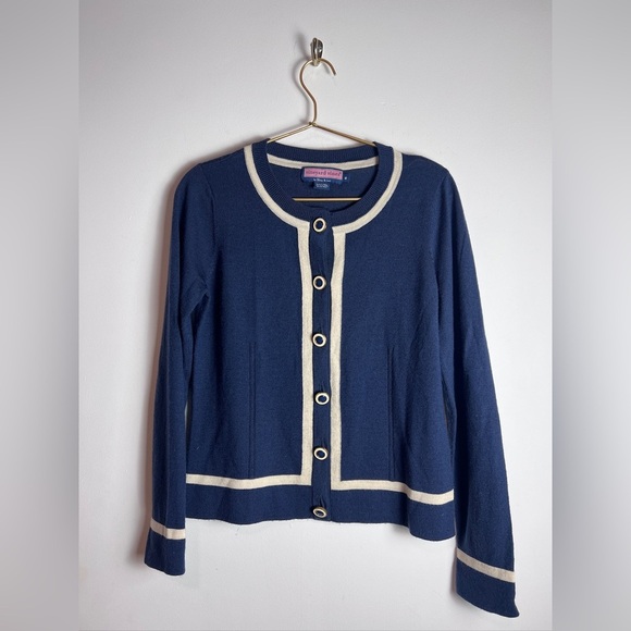 Vineyard Vines Blue Cardigan Sweater - Picture 1 of 15
